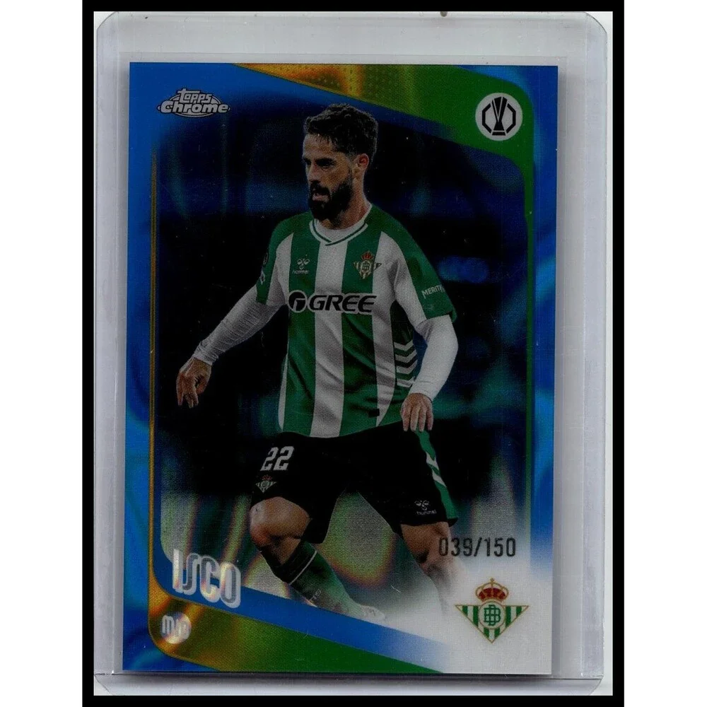 2025-26 Topps Chrome UEFA Club Competitions Isco #35 Betis Blue Refractor #/150